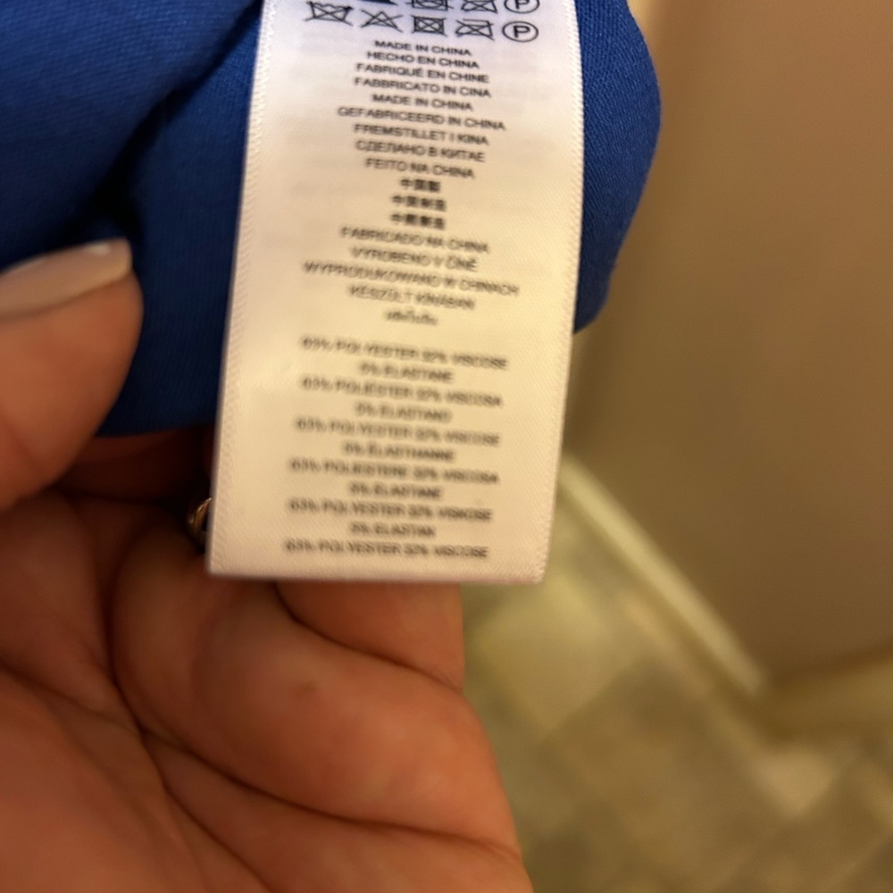 Michael Kors Blue Belted Zippered Dress Sz S - Picture 13 of 14